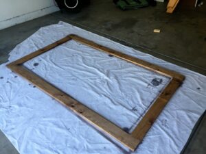 How to make your own DIY mirror frame, a tutorial featured by top US DIY blog Domestic Blonde