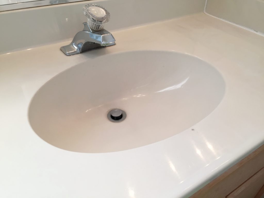 How To Refinish Bathroom Countertops Domestic Blonde