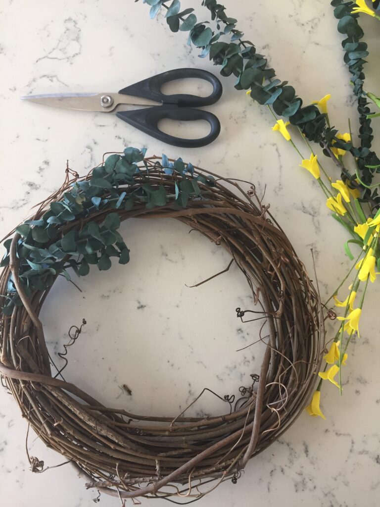 DIY Spring Wreath Tutorial featured by top US lifestyle blog, Domestic Blonde