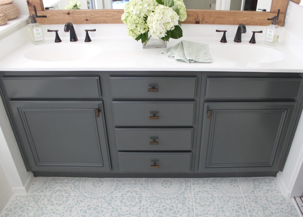 Grey Paint Colors Us Interior Design, Dark Gray Bathroom Cabinets With Light Walls