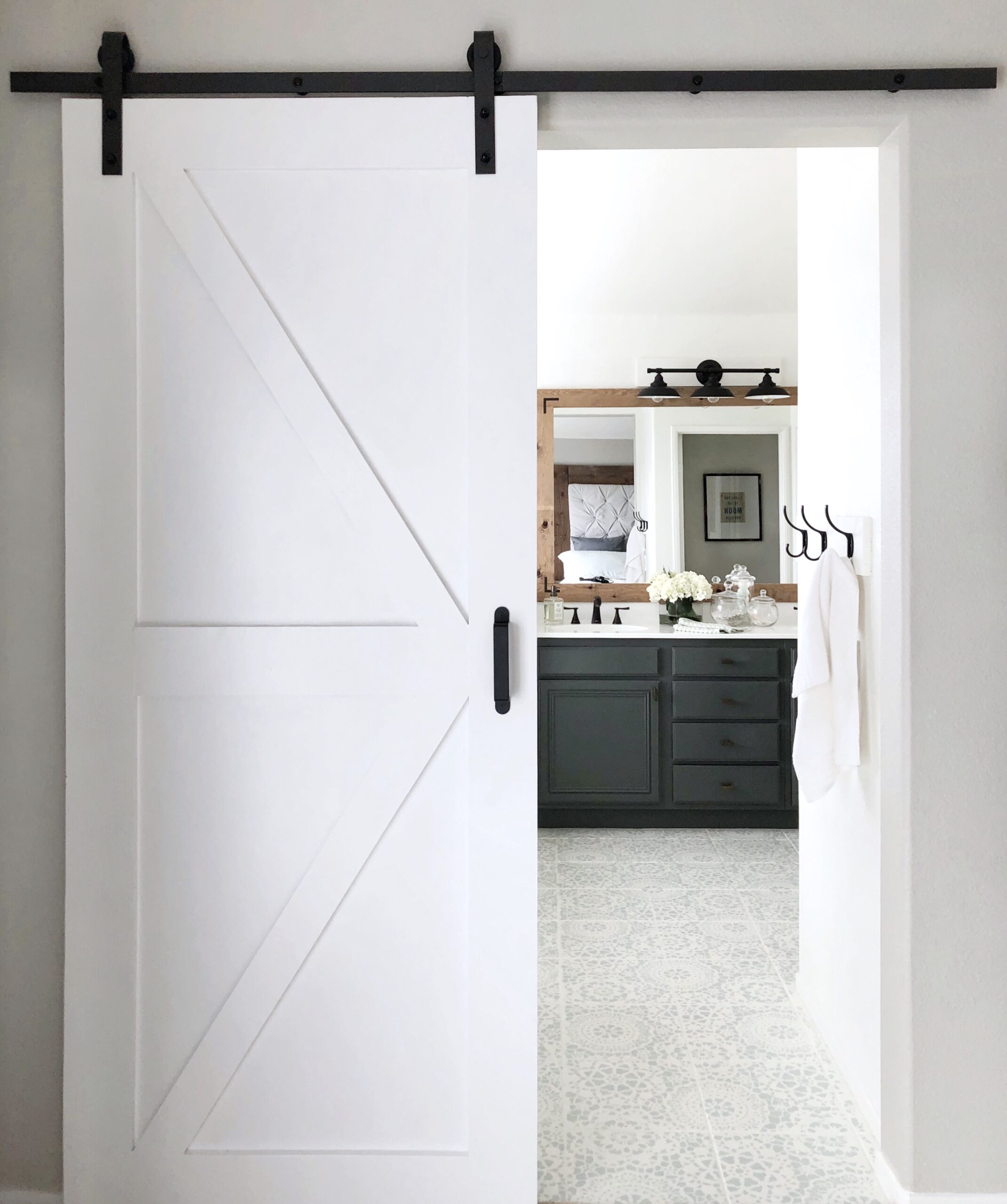 A Surprisingly Simple DIY Bathroom Barn Door Domestic Blonde