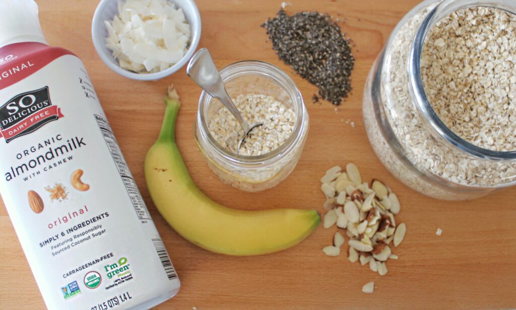 Banana, Coconut & Chia Overnight Oats