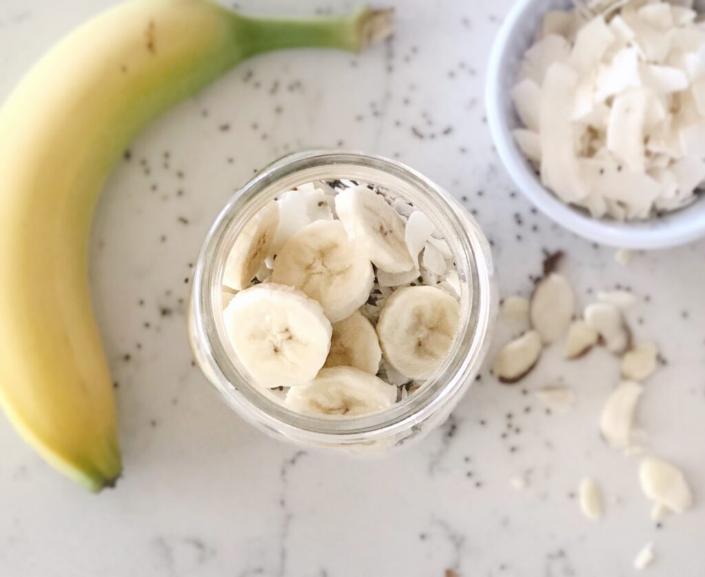 Banana, Coconut & Chia Overnight Oats