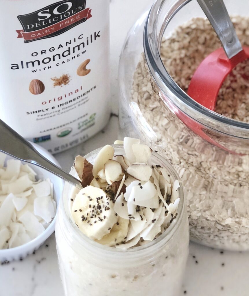 Banana, Coconut & Chia Overnight Oats