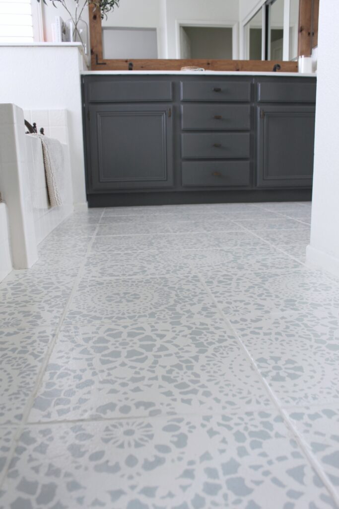Stencil Tile Floor Update Home Diy, Can You Stencil Tile Floor