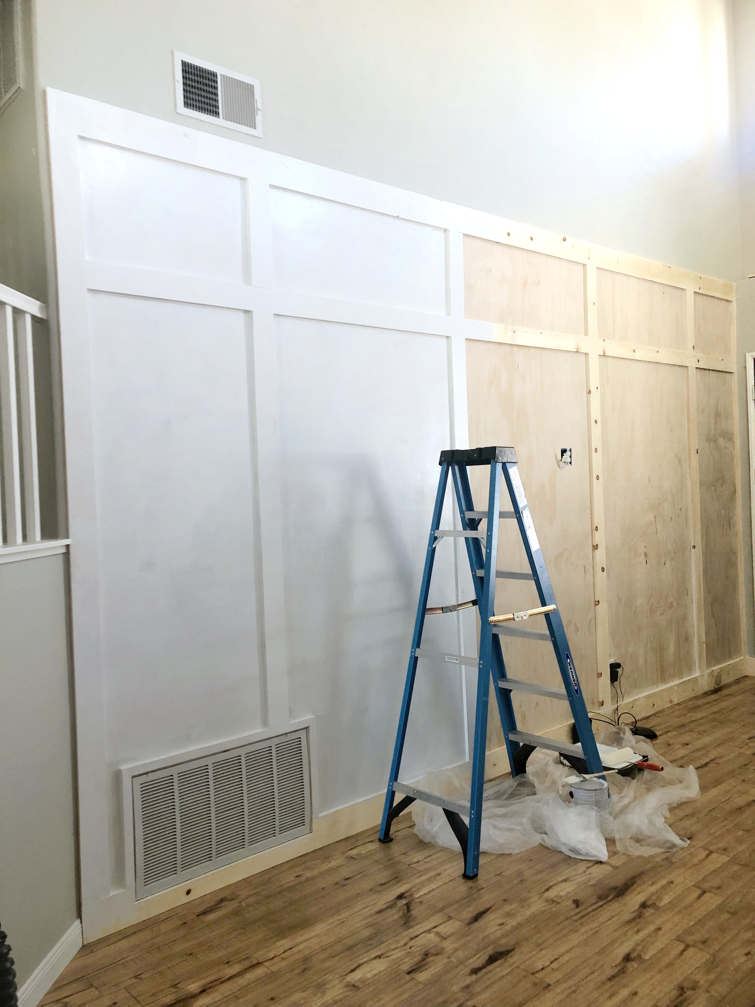 DIY Board and Batten Wall tutorial featured by top DIY blog, Domestic Blonde: during