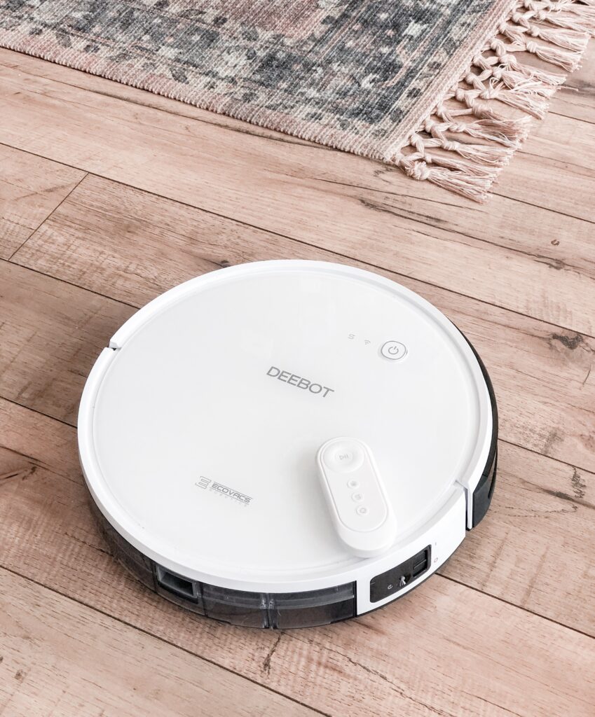 spring essentials for your home featured by top US lifestyle blog, Domestic Blonde: image of Ecovacs DEEBOT 600