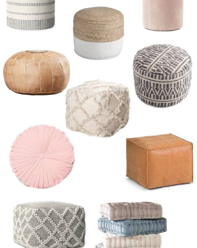 10 Neutral Floor Poufs For Every Style