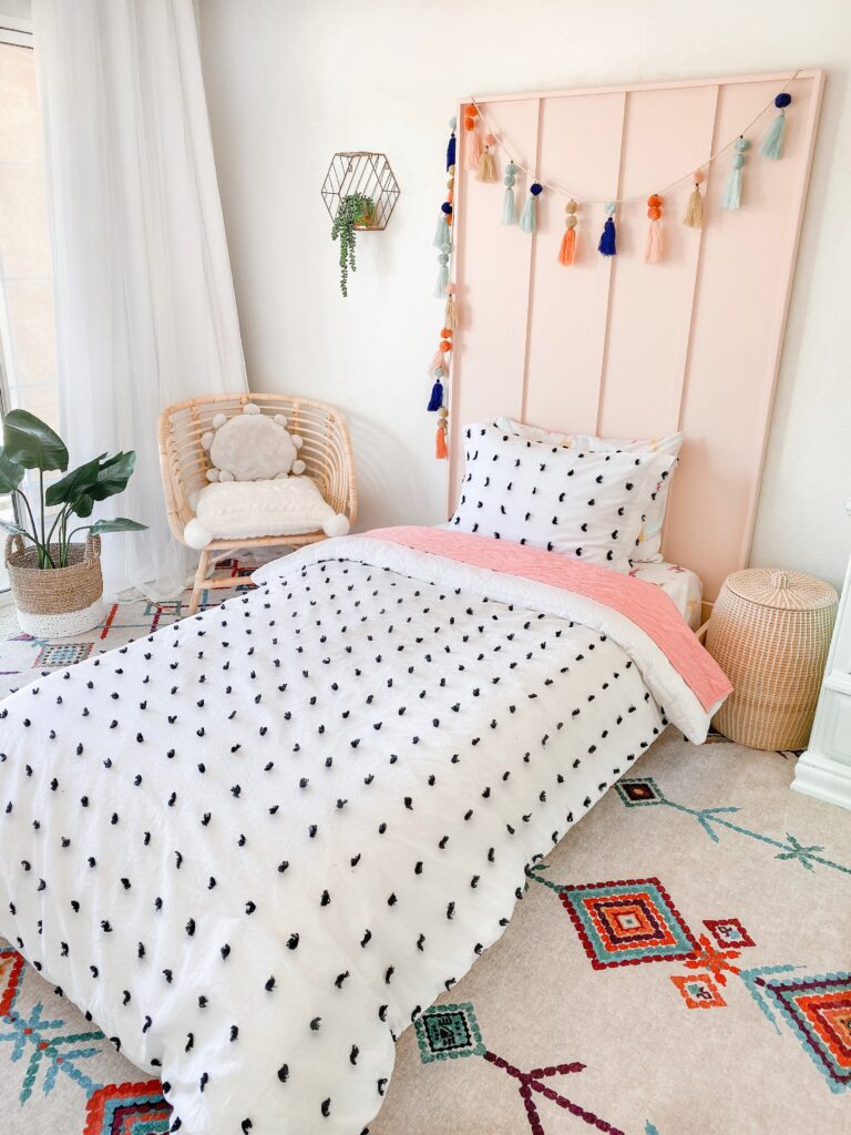 DIY Twin Platform Bed Frame tutorial featured by top US DIY blog, Domestic Blonde.