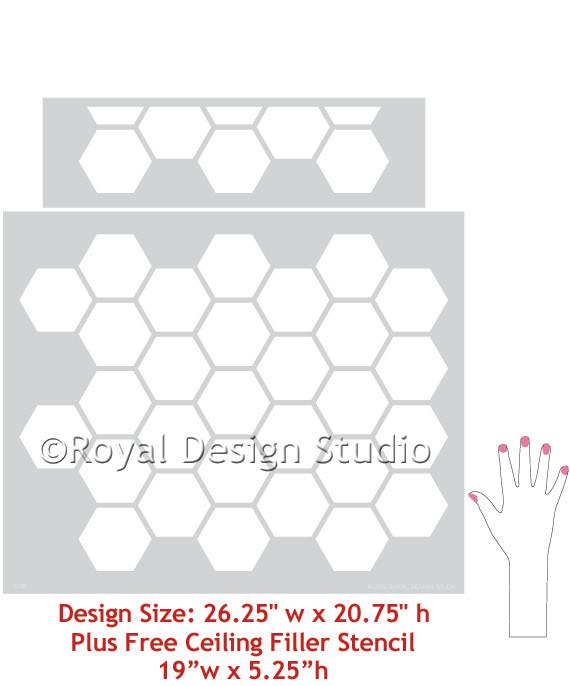 Honeycomb Full Page Stencil Cut File Digital Download – Erin Floto Designs