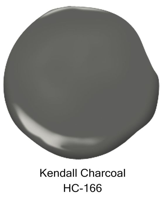 Grey Paint Colors by popular interior design blog, Domestic Blonde: image of Benjamin Moore Kendall Charcoal paint. 
