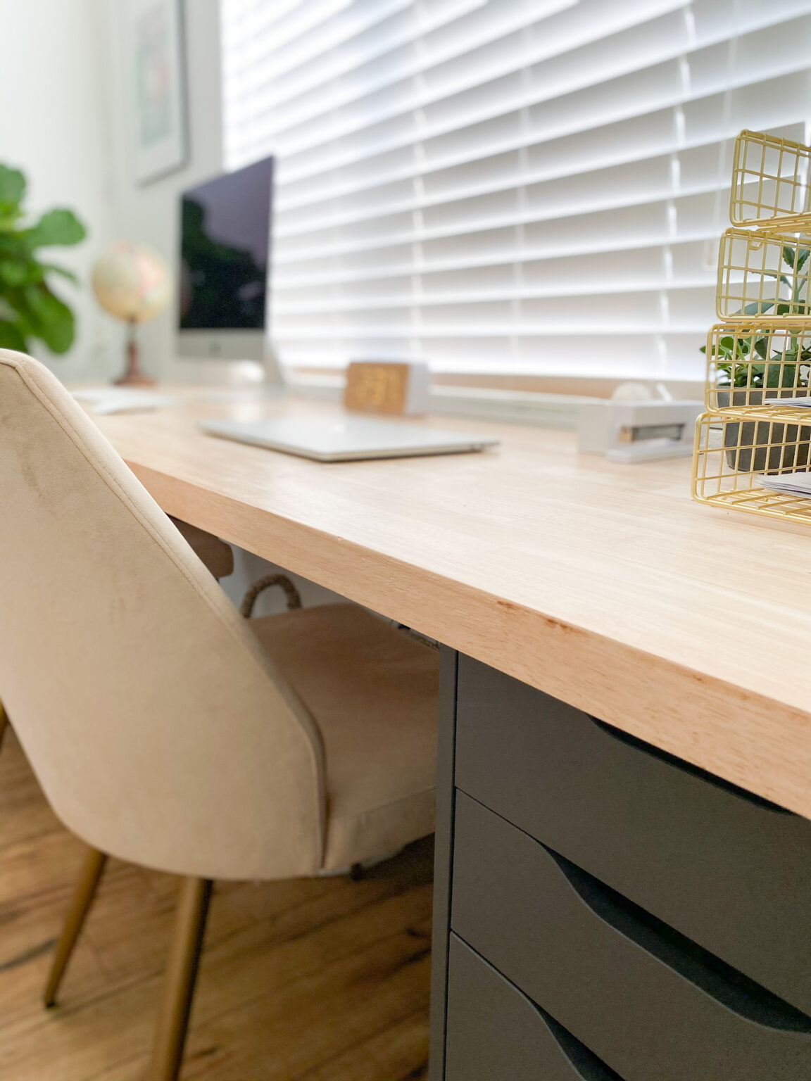 DIY Home Office Desk | San Diego DIY | Domestic Blonde